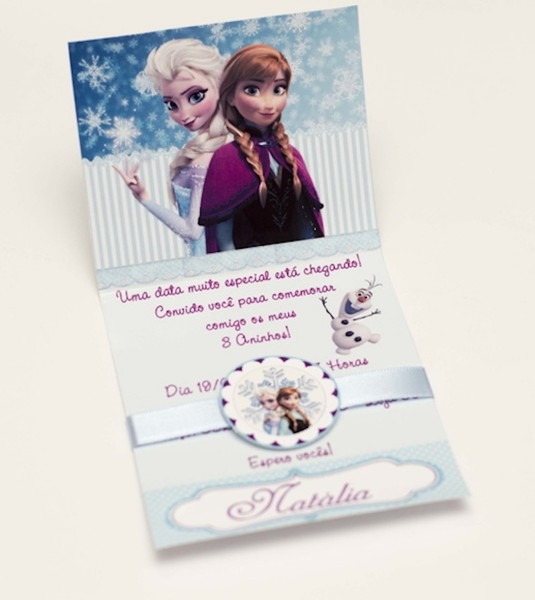 Convite frozen no elo7 Convite frozen no elo7