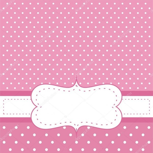 Doce, rosa bebê bolinhas vector cartão ou convite â vetores de Doce, rosa bebê bolinhas vector cartão ou convite â vetores de