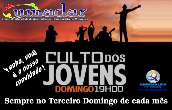 Ãeebaaaaaa domingo tem culto de mocidade!!! Ãeebaaaaaa domingo tem culto de mocidade!!!
