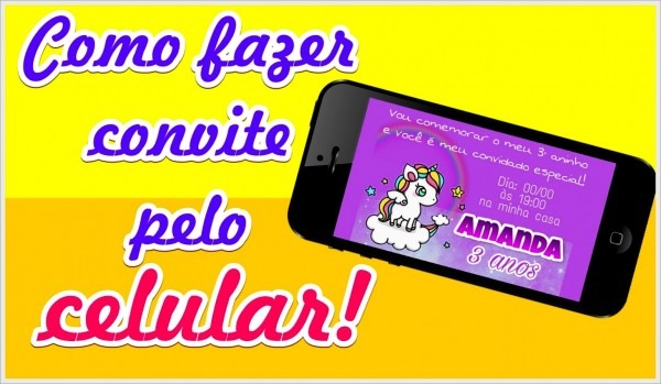 Fazer convite online de aniversario maravilhoso como tema unic
