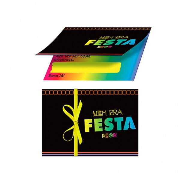 Convite neon c 8 un Convite neon c 8 un