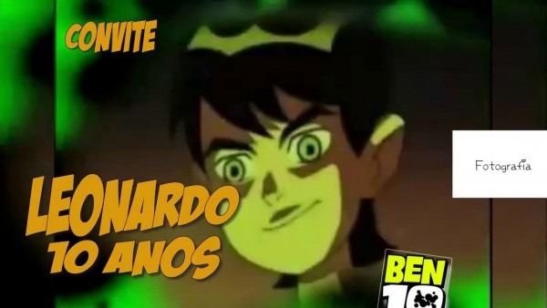 Convite digital do ben 10 Convite digital do ben 10