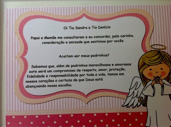 Mensagem de convite para padrinhos batismo maravilhoso caixa r 32