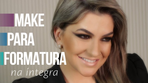 Na Ãntegra  maquiagem dourada para formatura por alice salazar