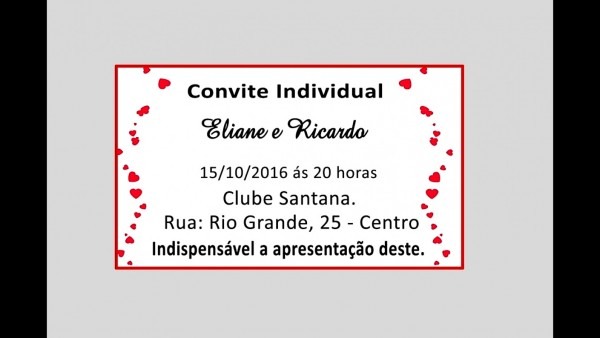 Surpreendente de convite individual editavel como fazer convite