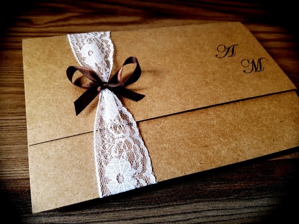 Galeria convites simples de casamento feito a m o convite no elo7